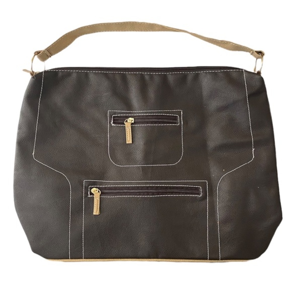 JAFRA Brown Cushioned Zipper Bag “ Bolsa Cafe ”‎
